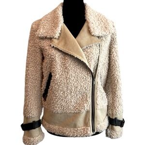 GB GIANNI BINI SHEARLING JACKET - XS